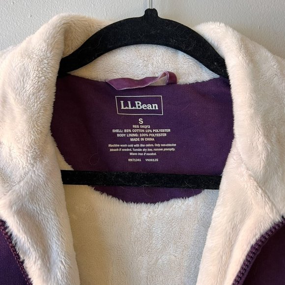 L.L. Bean Purple Full Zip Up Sweater Vest With Pockets Super Soft Size S - Picture 2 of 5